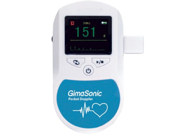 Pocket Doppler Fetale Gimasonic con Display a Colori senza Sonda - 3 pezzi
