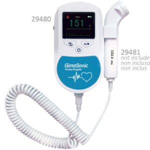Pocket Doppler Fetale Gimasonic con Display a Colori senza Sonda - 3 pezzi - 2