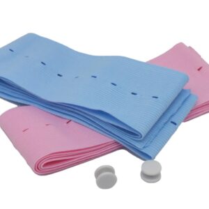 Cinghie Monitor Fetale Addominali Monouso 6x120 cm Rosa/Azzurro - 100 kit - 3