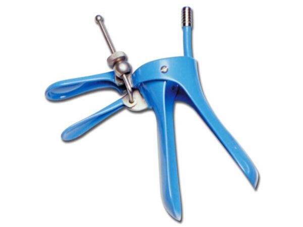 Speculum Cusco in Acciaio Inox Medio con Isolamento HF e Connettore Aspirazione