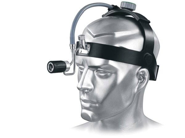 Lampada Frontale a Fibre Ottiche WIDA con Cavo e Fascia Cingitesta