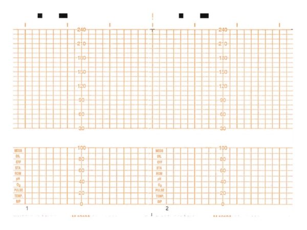 Carta a Z per Monitor Fetale 151x100 mm per Codice 29551, 150 Fogli - 50 pezzi