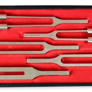 Trousse 5 Diapason in Lega per Otorino 128 Hz, 256 Hz, 512 Hz, 1024 Hz, 2048 Hz - 1