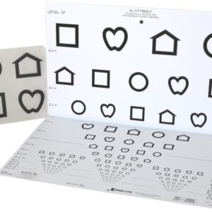 Tavola Ottotipica Simboli LEA da Lontano 3 m, 15 Linee, Test Visione Bambini
