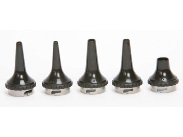 Kit 5 Speculum Autoclavabili per Otoscopio diametro 2,5 3,5 4,5 5,5 9 mm Latex F