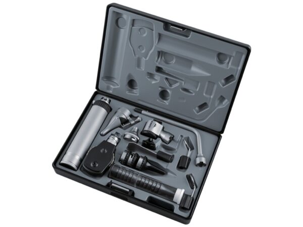 Set Diagnostico Parker Large Nero con Otoscopio e Oftalmoscopio 2,5 V con Specul