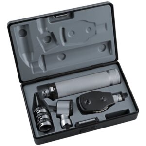 Set Oto-Oftalmoscopio Parker Alogeno con Valigetta Nero