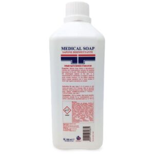 Medical Soap Sapone Disinfettante Mani e Cute - Flacone 0,5 Litri - 48 pz