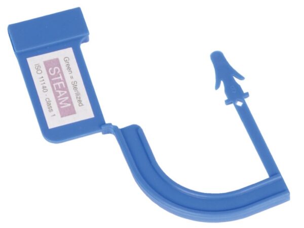 Sigillo di Sicurezza in Plastica con Indicatore di Vapore 2,7 cm Pin Lungo - Blu
