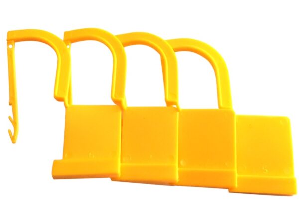 Sigillo di Sicurezza in Plastica Giallo per Container Sterilizzazione 2,7 cm Pin