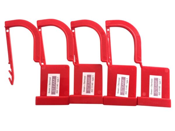 Sigillo di Sicurezza in Plastica con Indicatore di Vapore Rosso 2,7 cm Pin Lungo