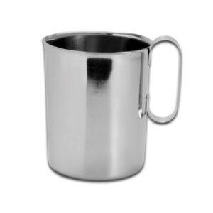 Becher in Acciaio Inox AISI 304 con Manico 1000 ml diametro 105xh130 - 10 pezzi