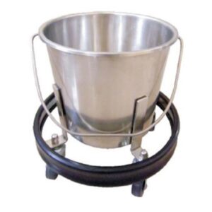Secchio in Acciaio Inox con Ruote e Manico Ergonomico 12 l - 2 pezzi