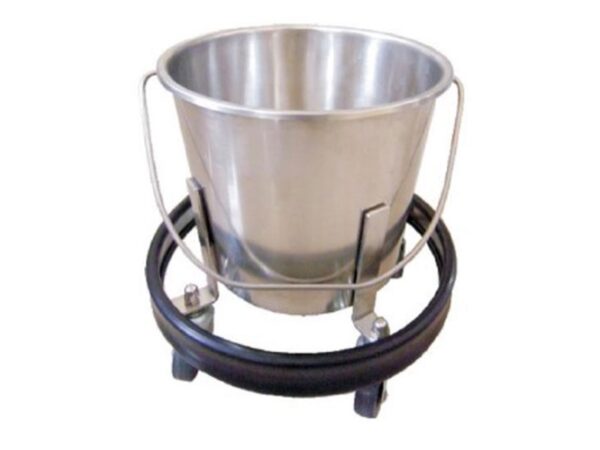 Secchio in Acciaio Inox con Ruote e Manico Ergonomico 12 l - 2 pezzi