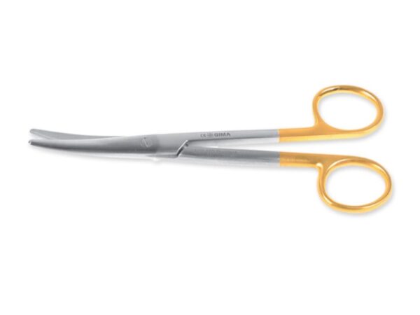 Forbici Mayo Stille in Carburo di Tungsteno Curve Smusse 17 cm Linea Gold - 4 pz
