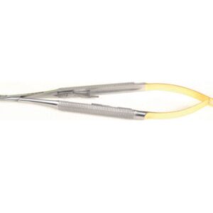 Porta Aghi Barraquer Micro in Carburo di Tungsteno con Punte Lisce - 13 cm - 4 p