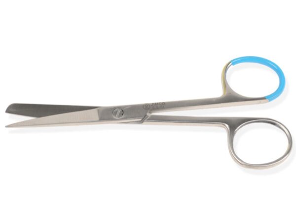 Forbici Chirurgiche Sterili Monouso in Acciaio Inox Punte Alterne Rette 13 cm -