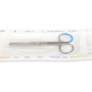 Forbici Chirurgiche Sterili Monouso in Acciaio Inox Punte Alterne Rette 13 cm - - 2
