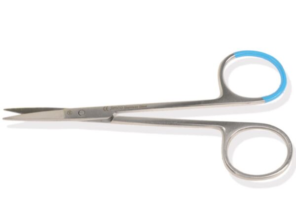 Forbici Iris Sterili Monouso in Acciaio Inox Punte Acute Rette 11,5 cm - 100 pz