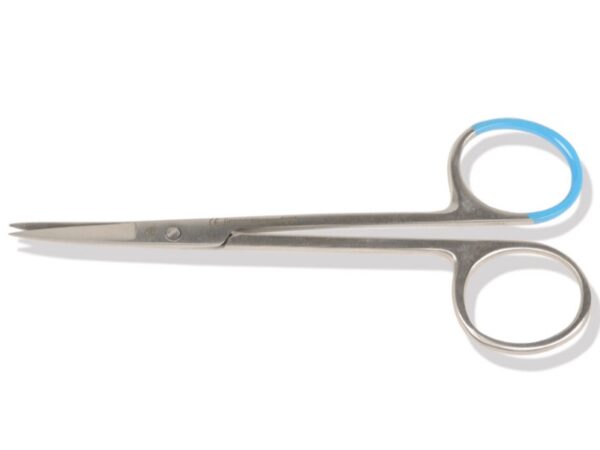Forbici Iris Sterili Monouso in Acciaio Inox Punte Acute Curve 11,5 cm - 100 pz