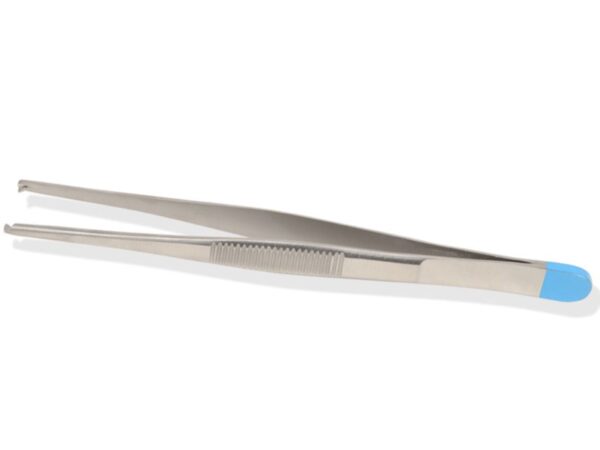 Pinza per Medicazione Chirurgica Sterile Retta 13 cm 1x2 Denti - 100 pezzi