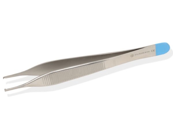 Pinza Adson Chirurgica Monouso Sterile in Acciaio Inox Retta 12 cm 1x2 Denti - 1
