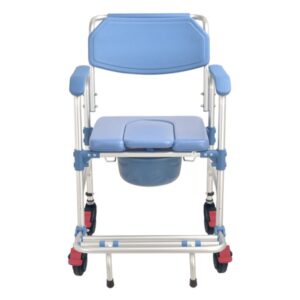 Sedia a Rotelle Comoda in Lega di Alluminio Blu - 2 pezzi - 2