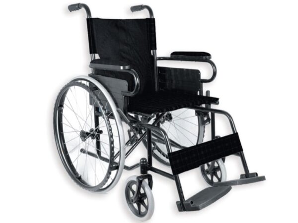 Carrozzina Value Basic a Doppio Incrocio Seduta 41 cm Tessuto Nylon Nero - 2 pz