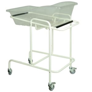 Culla Neonatale in Plastica Trasparente con Carrello