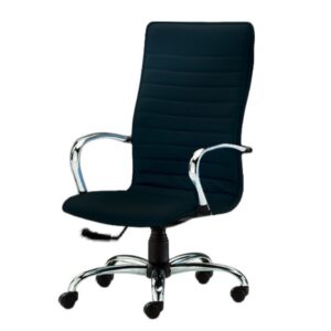Sedia Elite con Schienale Alto in Similpelle Nero