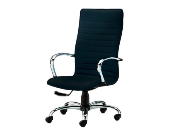 Sedia Elite con Schienale Alto in Similpelle Nero