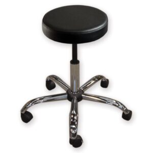 Sgabello Girevole Ambulatorio diam. 33 cm, Altezza 47-57 cm - Nero - 2 pz