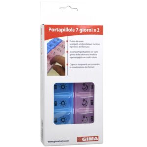 Portapillole Settimanale 7 Giorni x 2 Scomparti in Italiano - 40 pezzi - 2