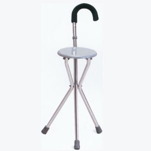 Bastone da Passeggio in Alluminio con Sedile Argento h 84 cm - 8 pezzi