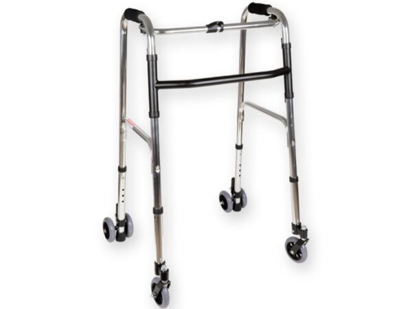 Deambulatore a 4 Rotelle in Alluminio con Freno su Ruote Posteriori - 2 pezzi