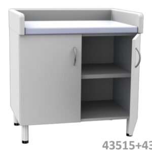 Unità Base Doppia con 2 Porte e 2 Scaffali Bianca - 2