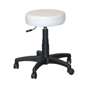 Sgabello Medico Girevole diam. 36 cm, Altezza 46-60 cm - Bianco - 2 pz
