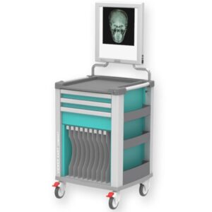 Carrello Compact Kart 2 Viewer con Negativoscopio LED 44x48x43,8 cm - Turchese - 2