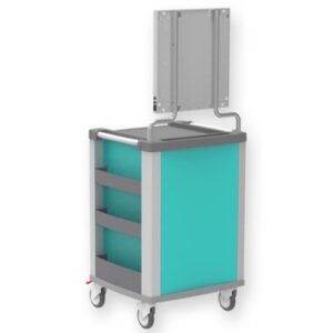 Carrello Compact Kart 2 Viewer con Negativoscopio LED 44x48x43,8 cm - Turchese - 3