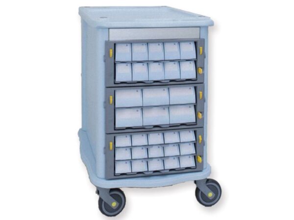 Carrello Double Face da Farmacia con 62 Cassetti Monodose