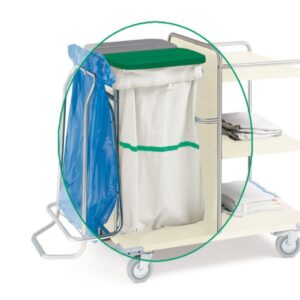 Sacco per Carrello Medico Lavabile con Striscia Verde - 10 pezzi
