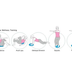 Cuscino Balance ad Aria per Fisioterapia con Superficie Liscia e a Bolle - 8 pez - 2