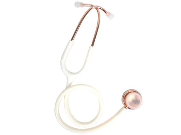 Stetoscopio Duofono Evolve Lunghezza 75 cm Testa Oro Rosa Lira Bianca - 5 pezzi