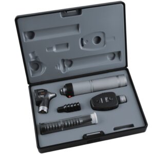 Set Oto-Oftalmoscopio F.O. Xenon Visio 2000 3,5 V Plug In con Manico a 2 Piedini - 1