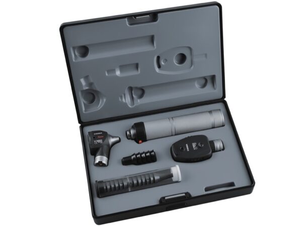 Set Oto-Oftalmoscopio F.O. Xenon Visio 2000 3,5 V Plug In con Manico a 2 Piedini