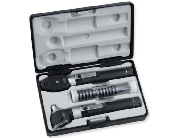 Set Oto-Oftalmoscopio Sigma LED F.O. con 2 Manici Ricaricabili in Astuccio Rigid