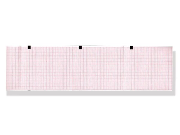 Carta Termica per ECG 80x90 mm Griglia Arancio Compatibile Marquette Hellige GE