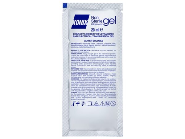 Gel per Ultrasuoni Trasparente Bustina 20 ml - 600 pezzi