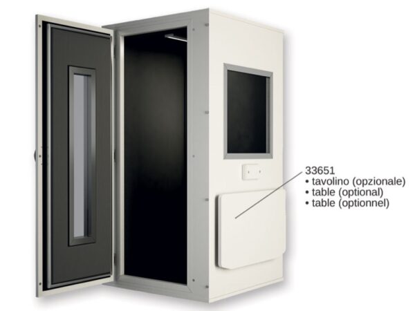 Cabina Audiometrica Pro 28 Premium 96x96x197 cm con Ventilazione e Porta con Fin
