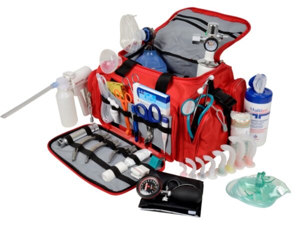 Kit Emergenza GIMA 5 Completo in Borsa Poliestere 600D Rossa 27165